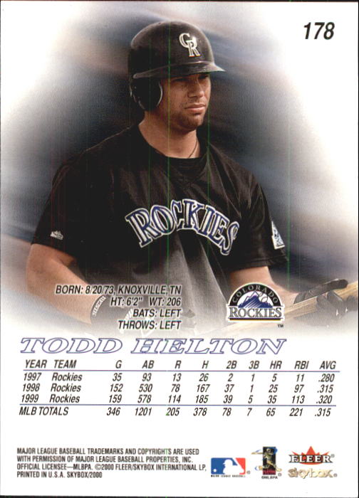 2000 Skybox Baseball "Main Set" Cards #1 to #200 Veterans - Picture 357 of 401