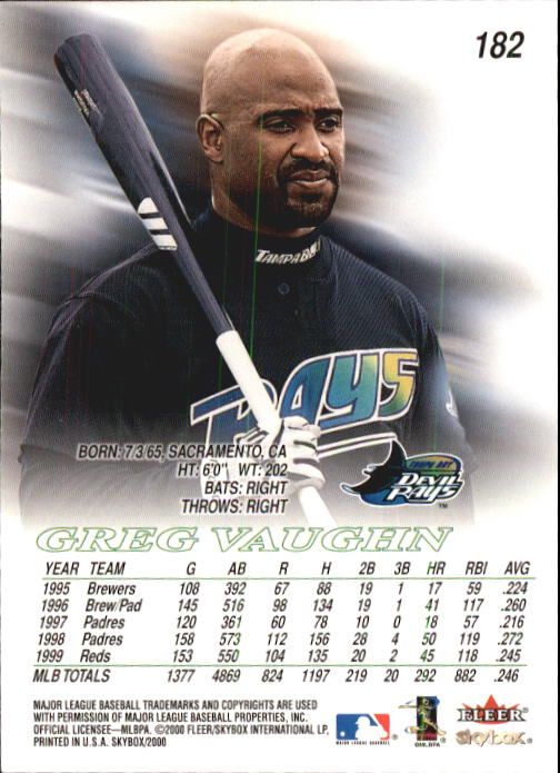 2000 Skybox Baseball "Main Set" Cards #1 to #200 Veterans - Picture 365 of 401