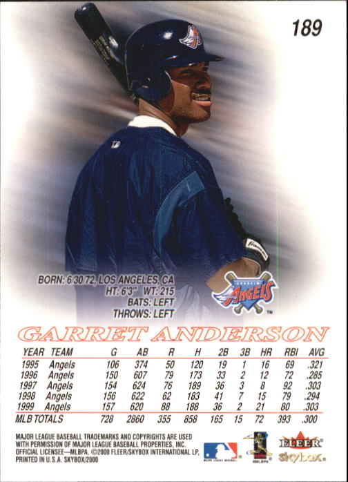 2000 Skybox Baseball "Main Set" Cards #1 to #200 Veterans - Picture 379 of 401