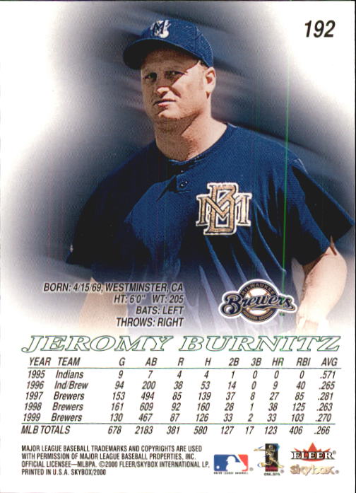 2000 Skybox Baseball "Main Set" Cards #1 to #200 Veterans - Picture 385 of 401