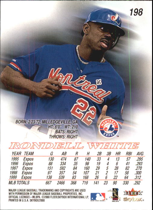 2000 Skybox Baseball "Main Set" Cards #1 to #200 Veterans - Picture 397 of 401