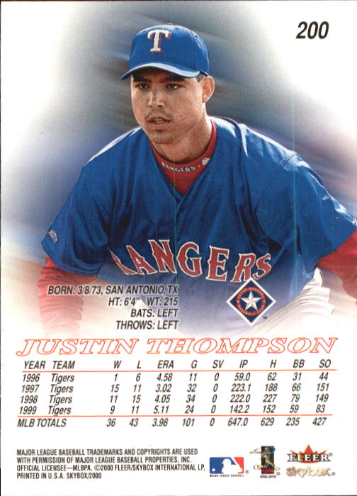 2000 Skybox Baseball "Main Set" Cards #1 to #200 Veterans - Picture 401 of 401