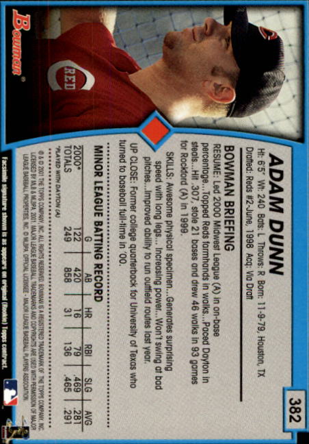 A1771- 2001 Bowman Baseball Cards 251-440 +Inserts -You Pick- 15+ FREE US SHIP - Picture 235 of 343