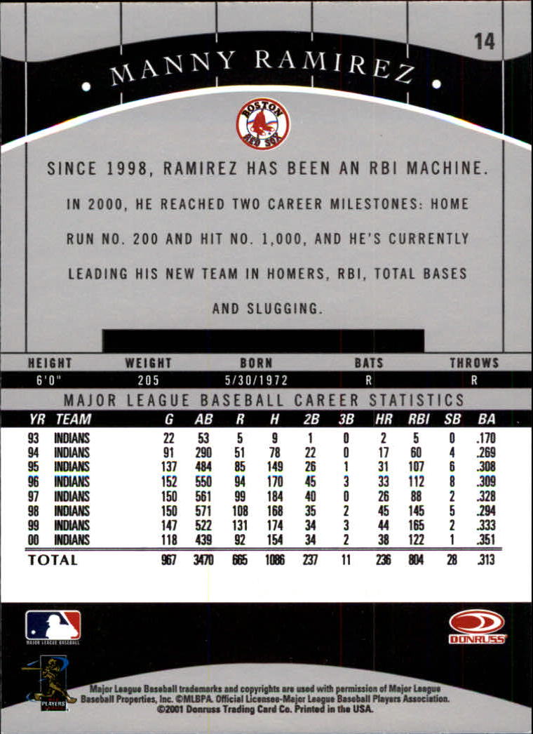 2001 Donruss Classics Baseball "Main Set" Cards - Picture 27 of 203