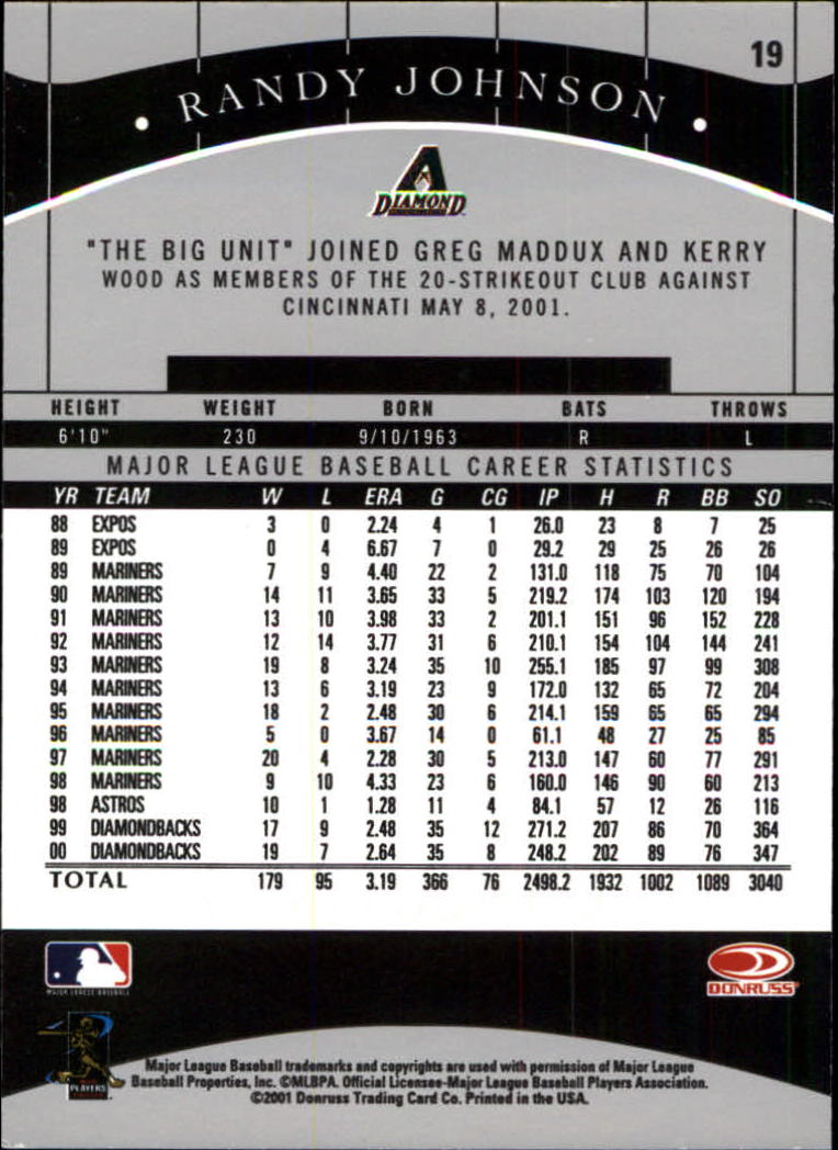 2001 Donruss Classics Baseball "Main Set" Cards - Picture 35 of 203