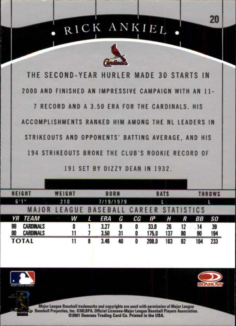 2001 Donruss Classics Baseball "Main Set" Cards - Picture 37 of 203