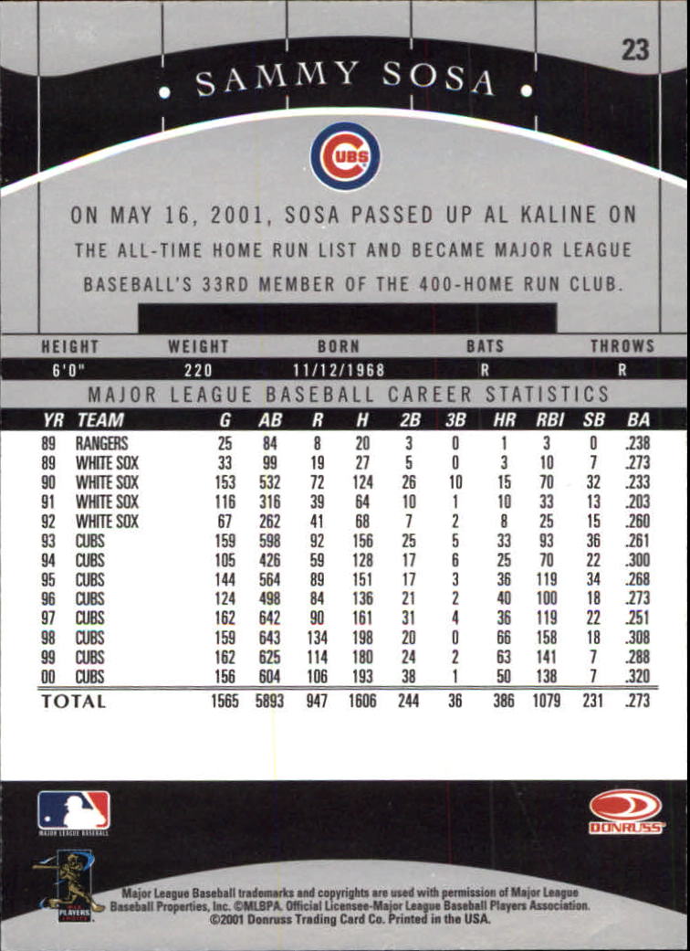 2001 Donruss Classics Baseball "Main Set" Cards - Picture 43 of 203