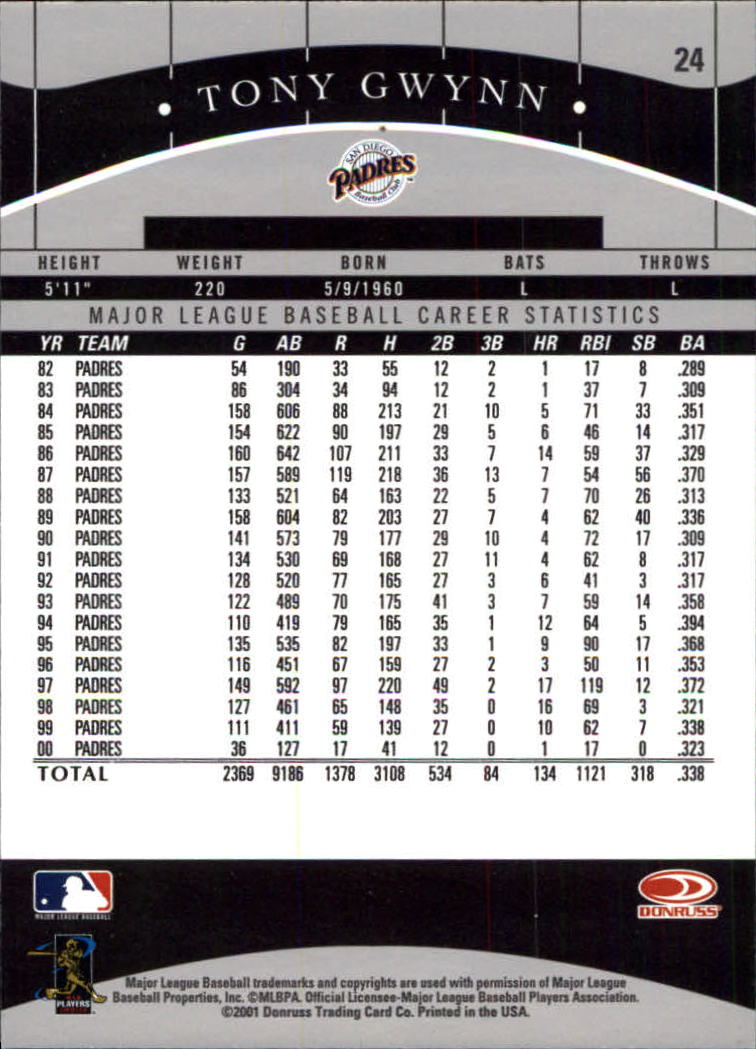 2001 Donruss Classics Baseball "Main Set" Cards - Picture 45 of 203