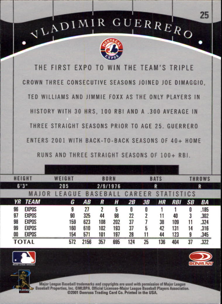 2001 Donruss Classics Baseball "Main Set" Cards - Picture 47 of 203