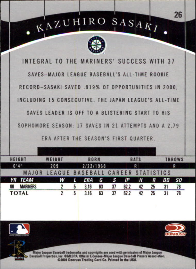 2001 Donruss Classics Baseball "Main Set" Cards - Picture 49 of 203