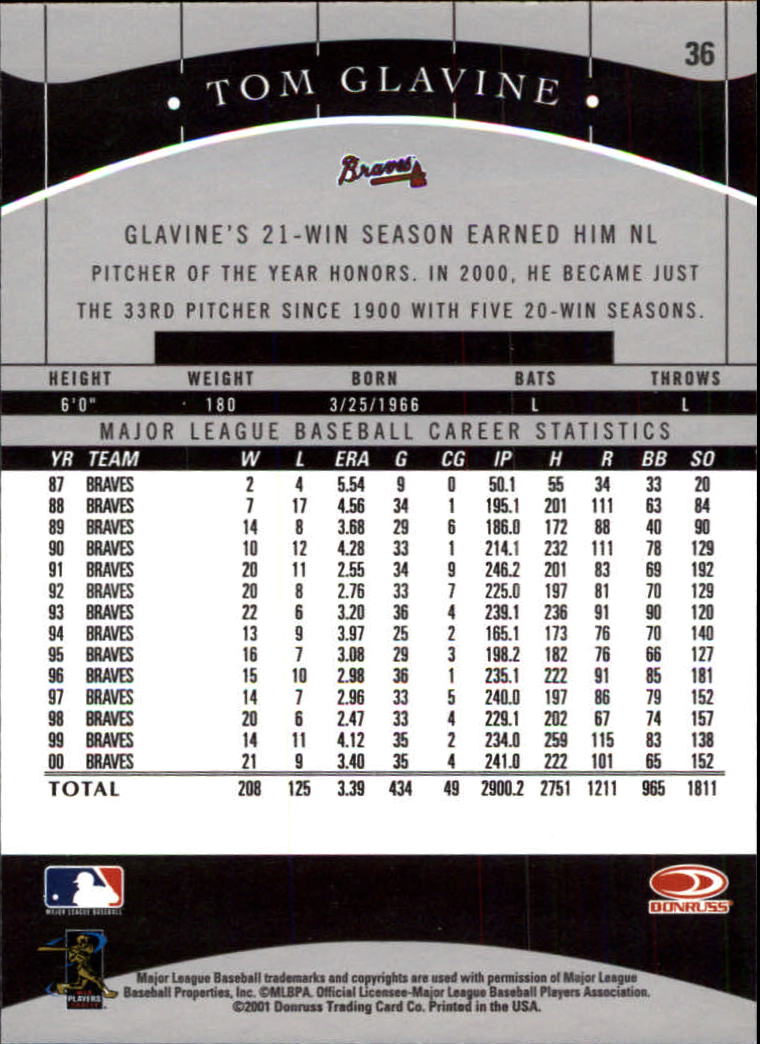 2001 Donruss Classics Baseball "Main Set" Cards - Picture 69 of 203