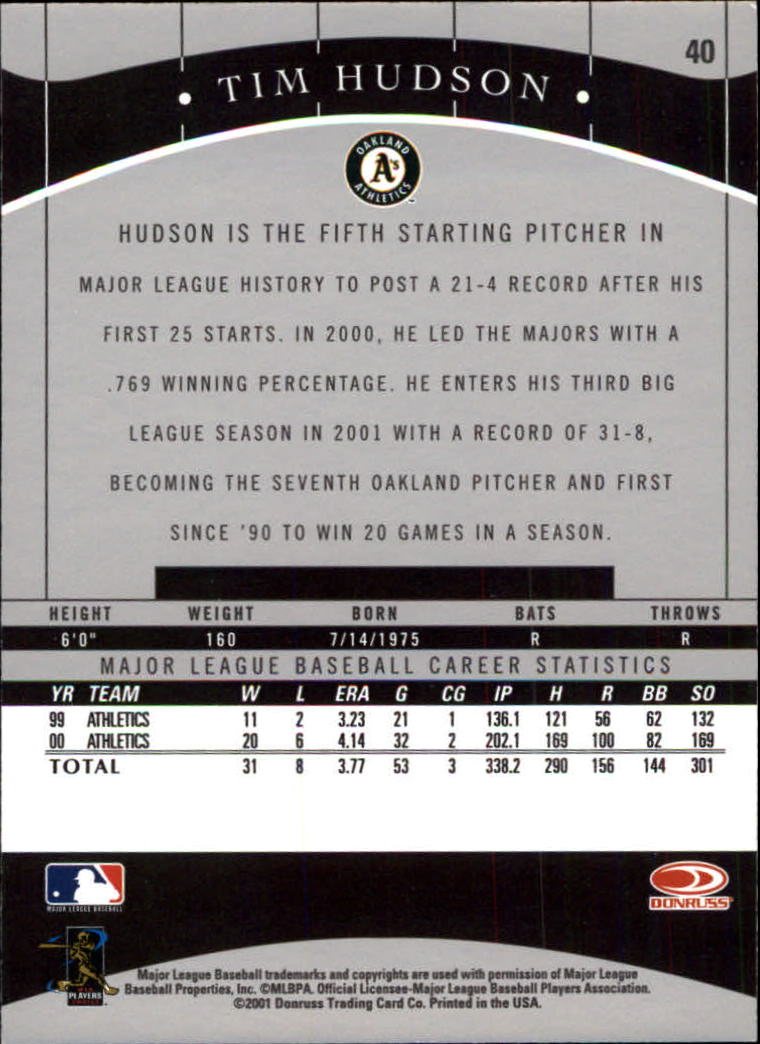 2001 Donruss Classics Baseball "Main Set" Cards - Picture 77 of 203