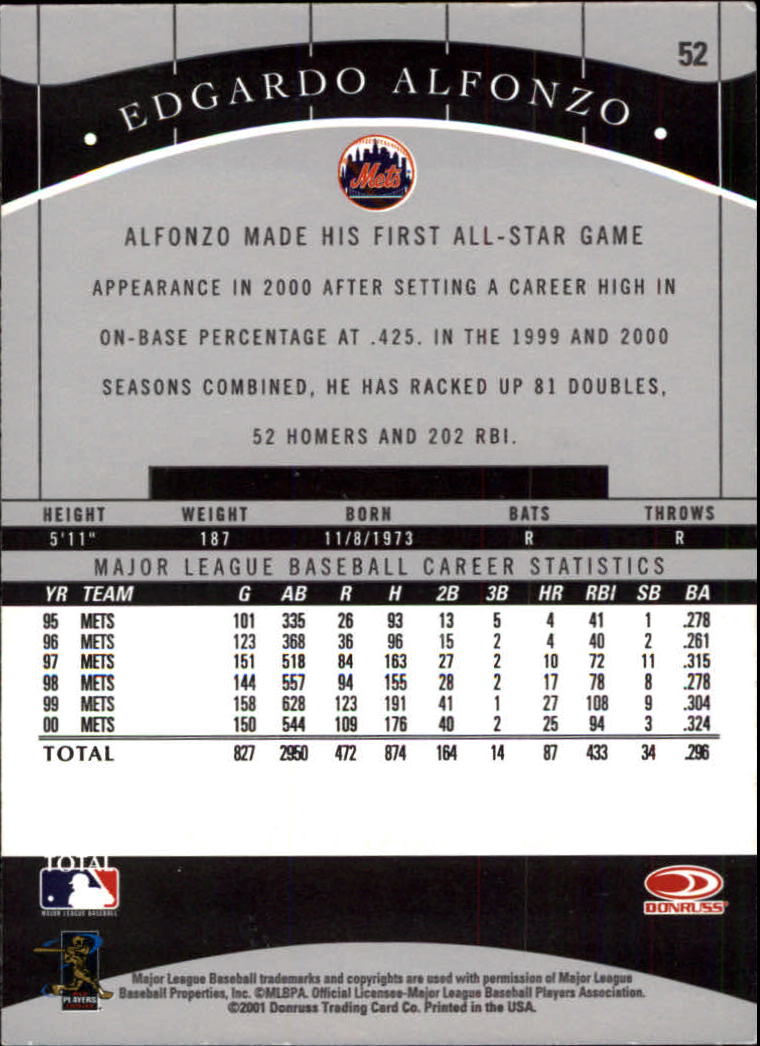 2001 Donruss Classics Baseball "Main Set" Cards - Picture 99 of 203