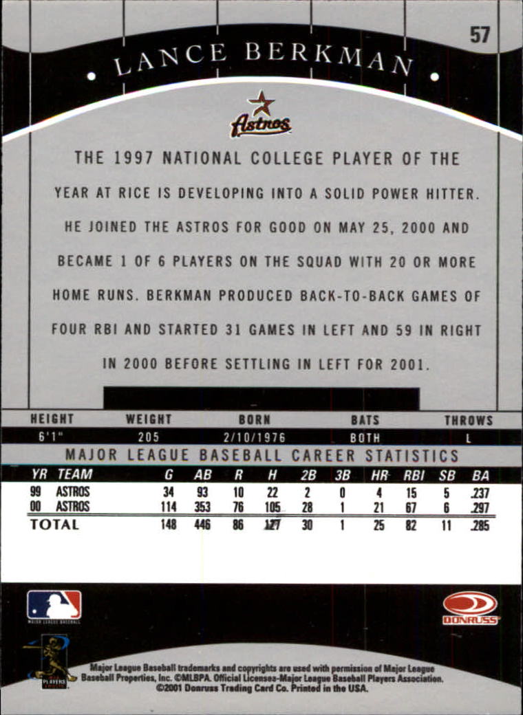 2001 Donruss Classics Baseball "Main Set" Cards - Picture 107 of 203