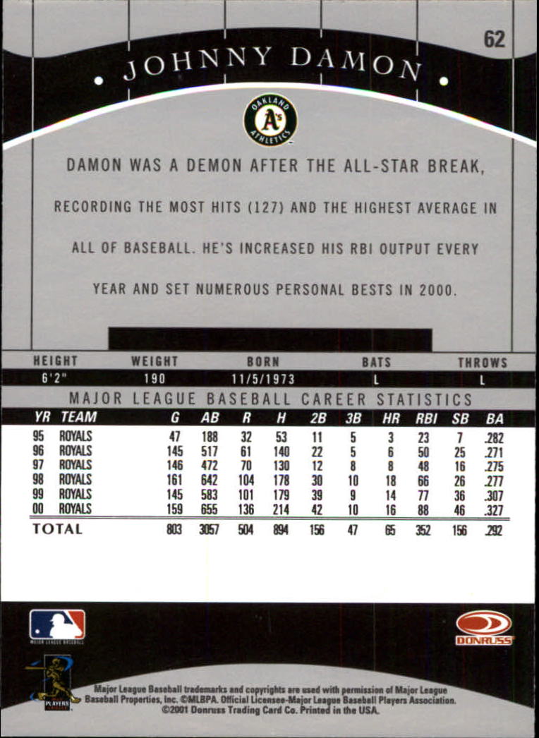 2001 Donruss Classics Baseball "Main Set" Cards - Picture 117 of 203