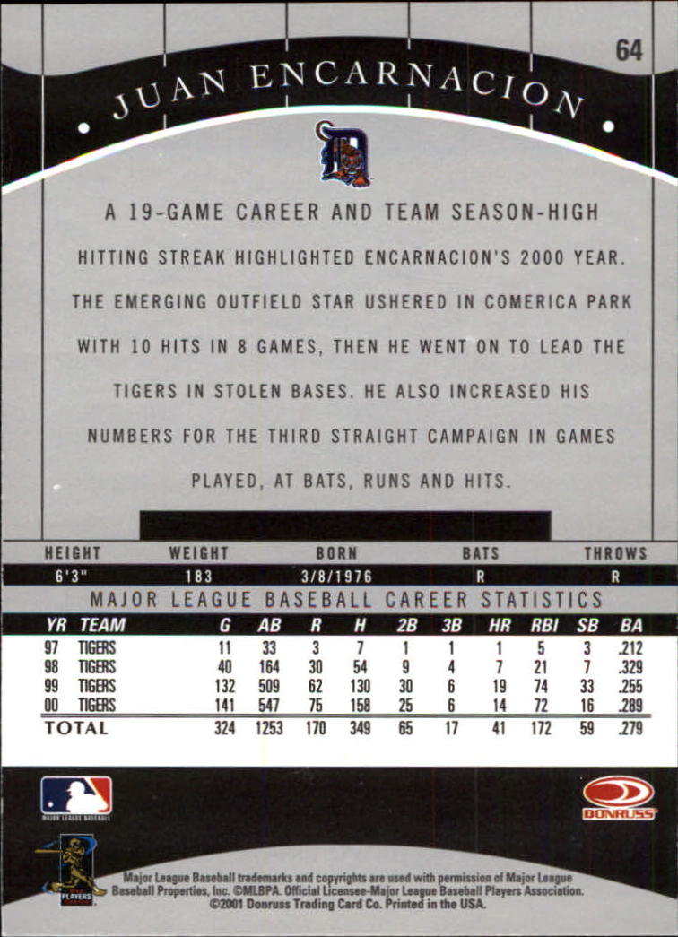2001 Donruss Classics Baseball "Main Set" Cards - Picture 121 of 203