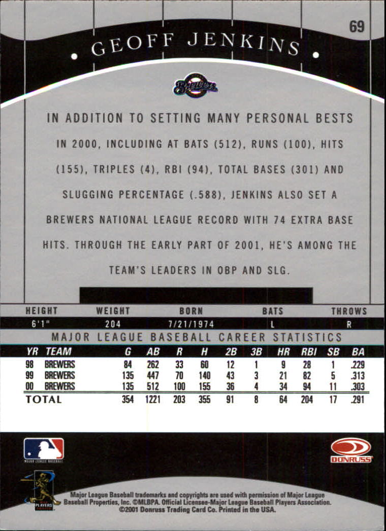 2001 Donruss Classics Baseball "Main Set" Cards - Picture 131 of 203