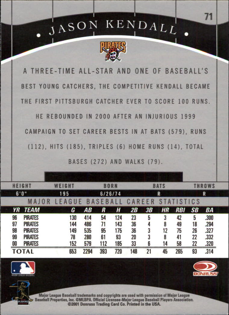 2001 Donruss Classics Baseball "Main Set" Cards - Picture 135 of 203