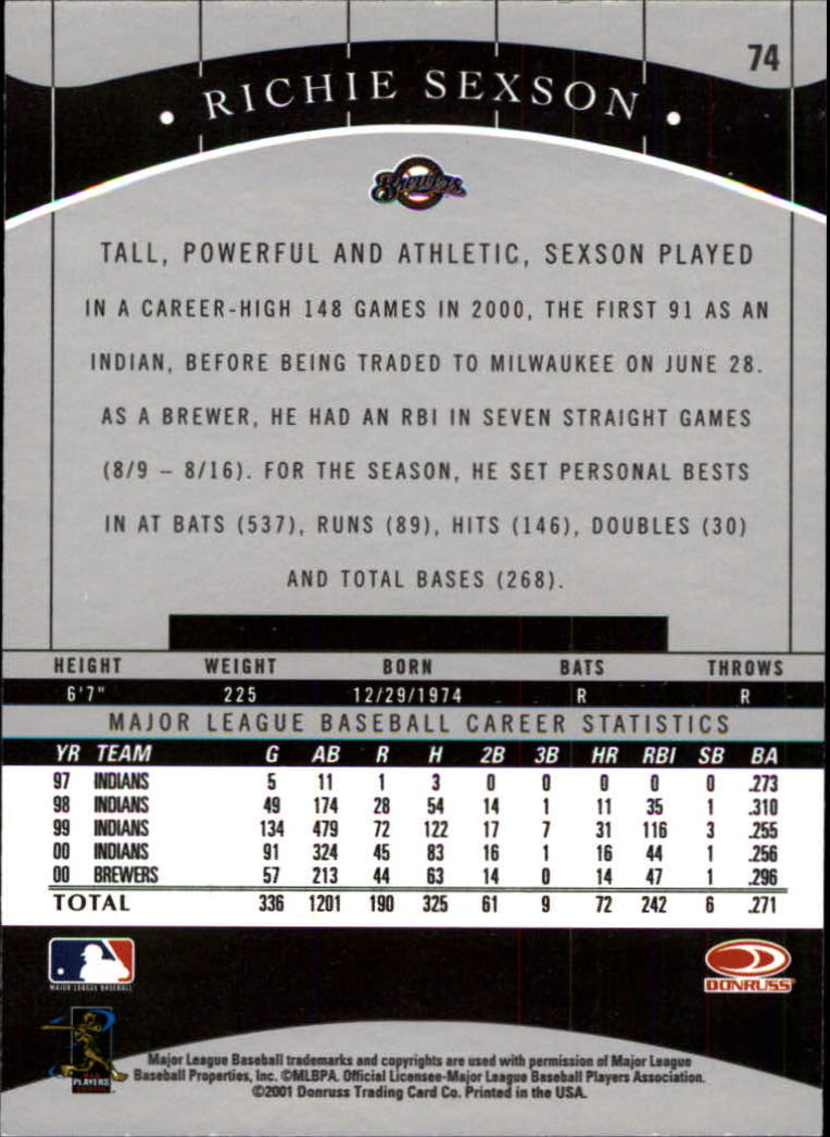 2001 Donruss Classics Baseball "Main Set" Cards - Picture 141 of 203