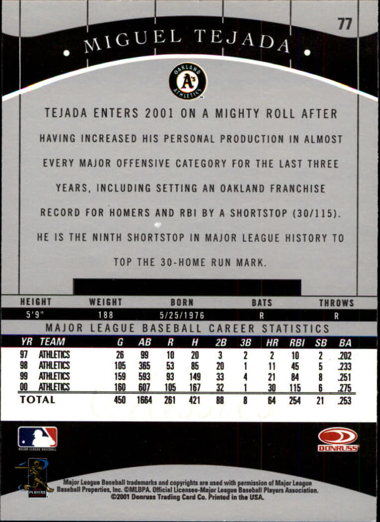 2001 Donruss Classics Baseball "Main Set" Cards - Picture 147 of 203