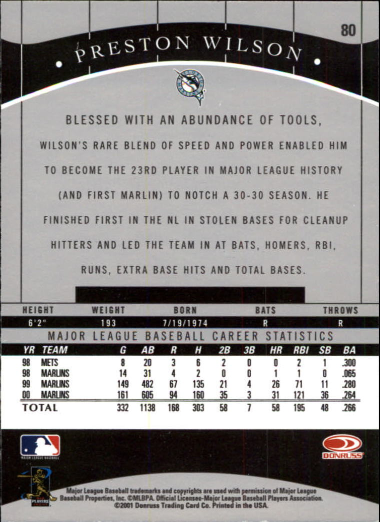 2001 Donruss Classics Baseball "Main Set" Cards - Picture 153 of 203