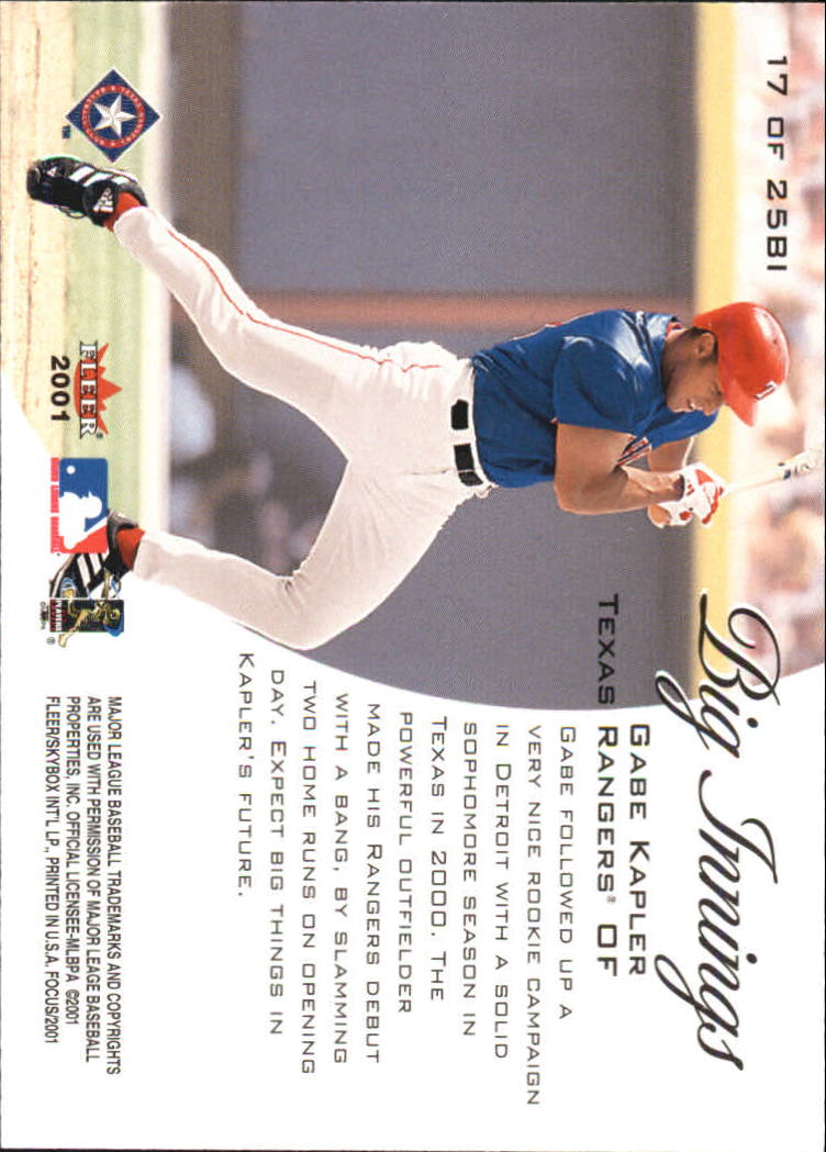 Tarjetas ""Insertar"" de béisbol Fleer Focus 2001 - Imagen 13 de 23