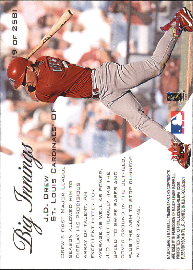 Tarjetas ""Insertar"" de béisbol Fleer Focus 2001 - Imagen 15 de 23