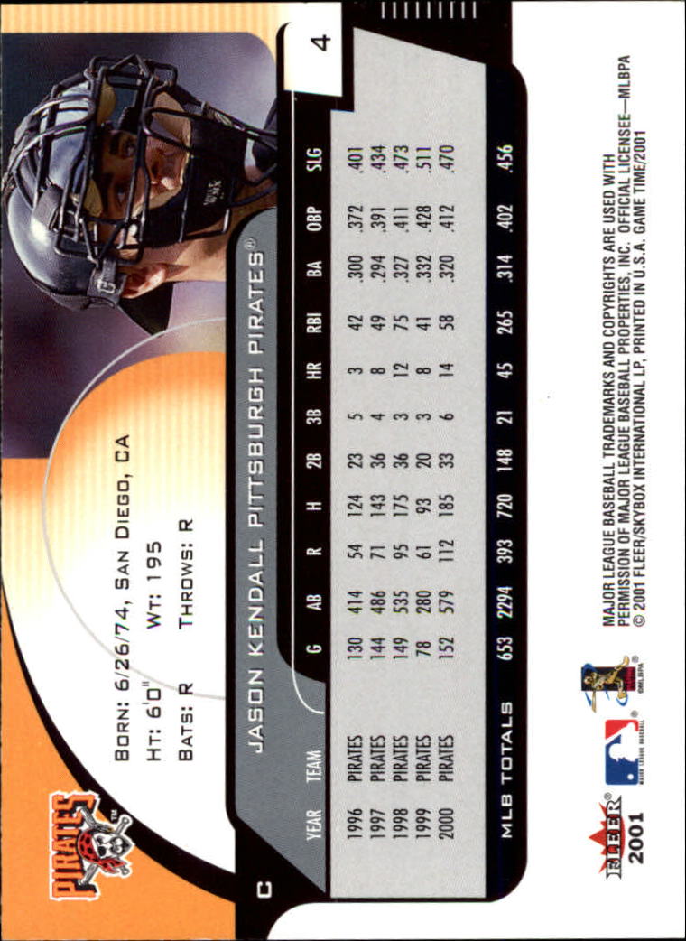 2001 Fleer Game Time Baseball 