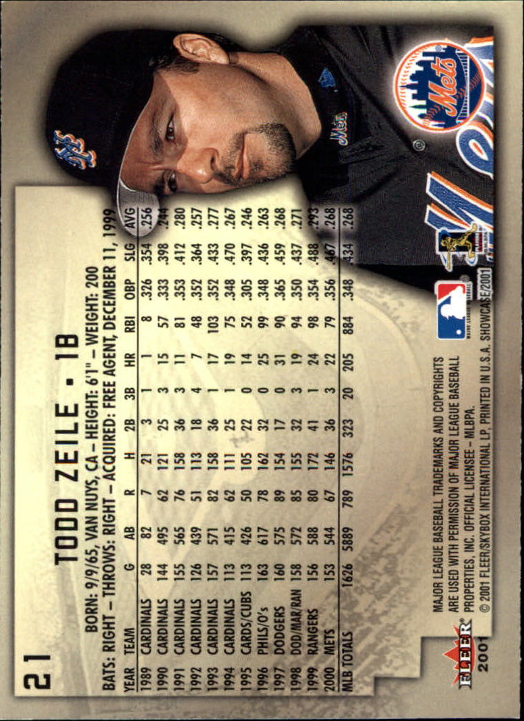 2001 Fleer Showcase - #80 Andres Galarraga