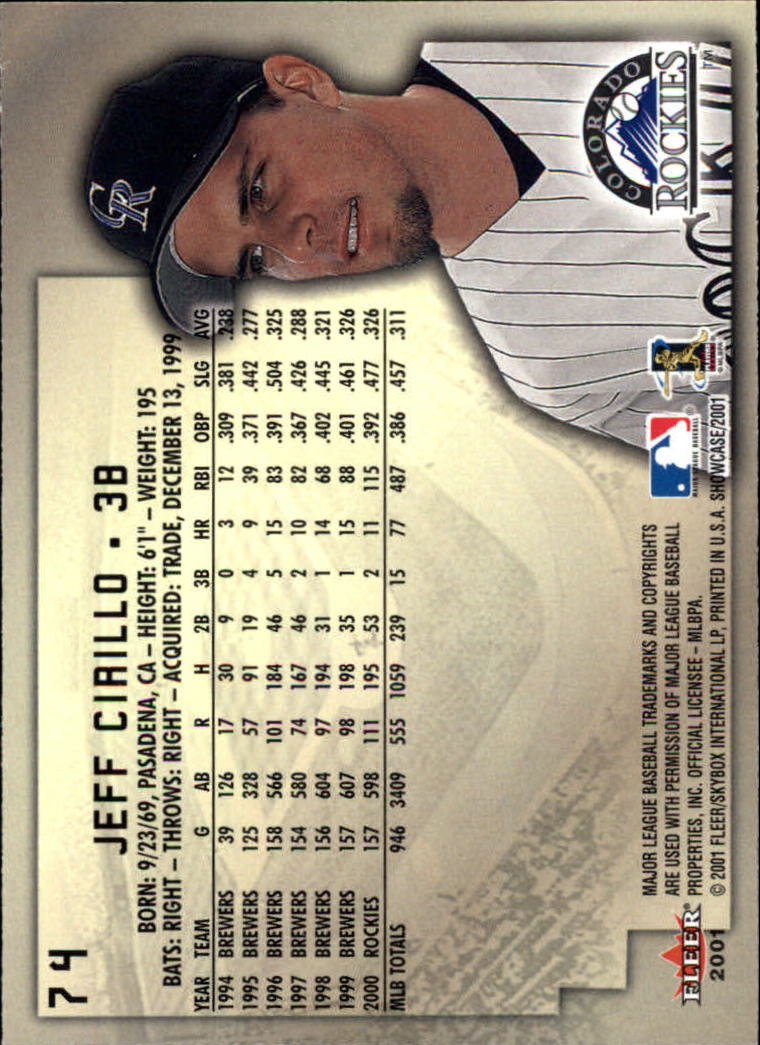 2001 Fleer Showcase - #80 Andres Galarraga