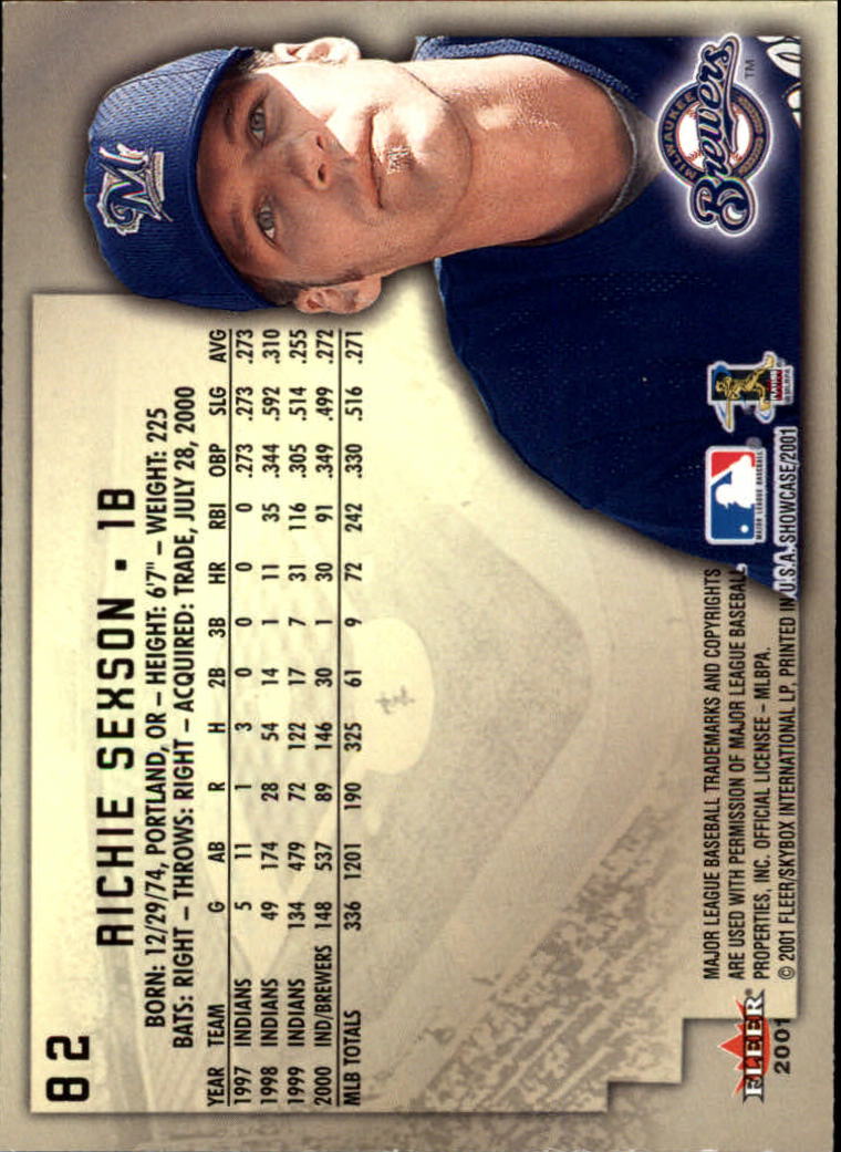 2001 Fleer Showcase - #80 Andres Galarraga