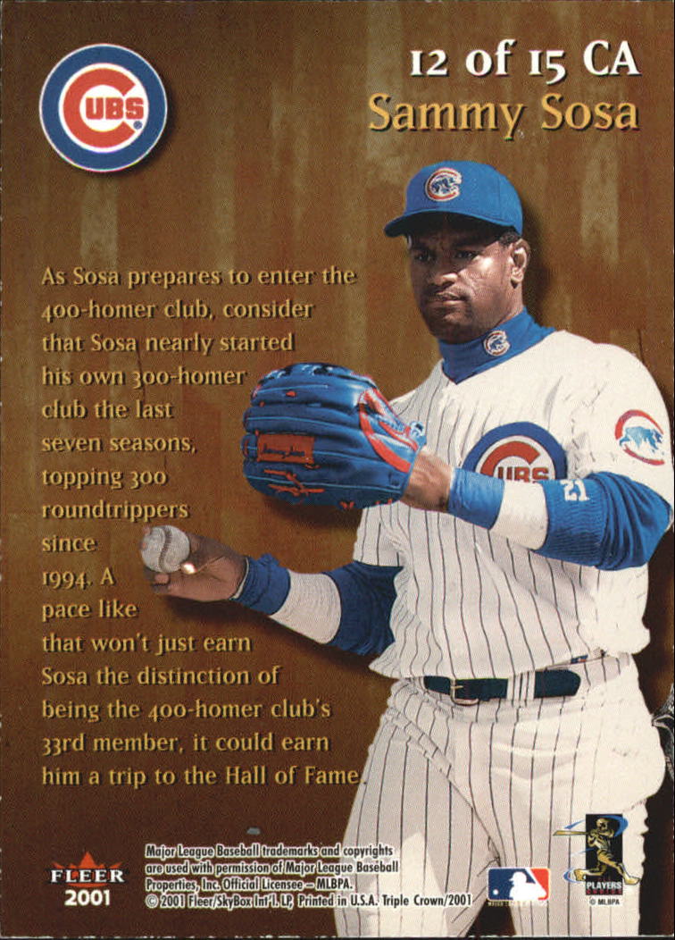 2001 Fleer Triple Crown Baseball "Insert and Parallel" Cards - Picture 13 of 39