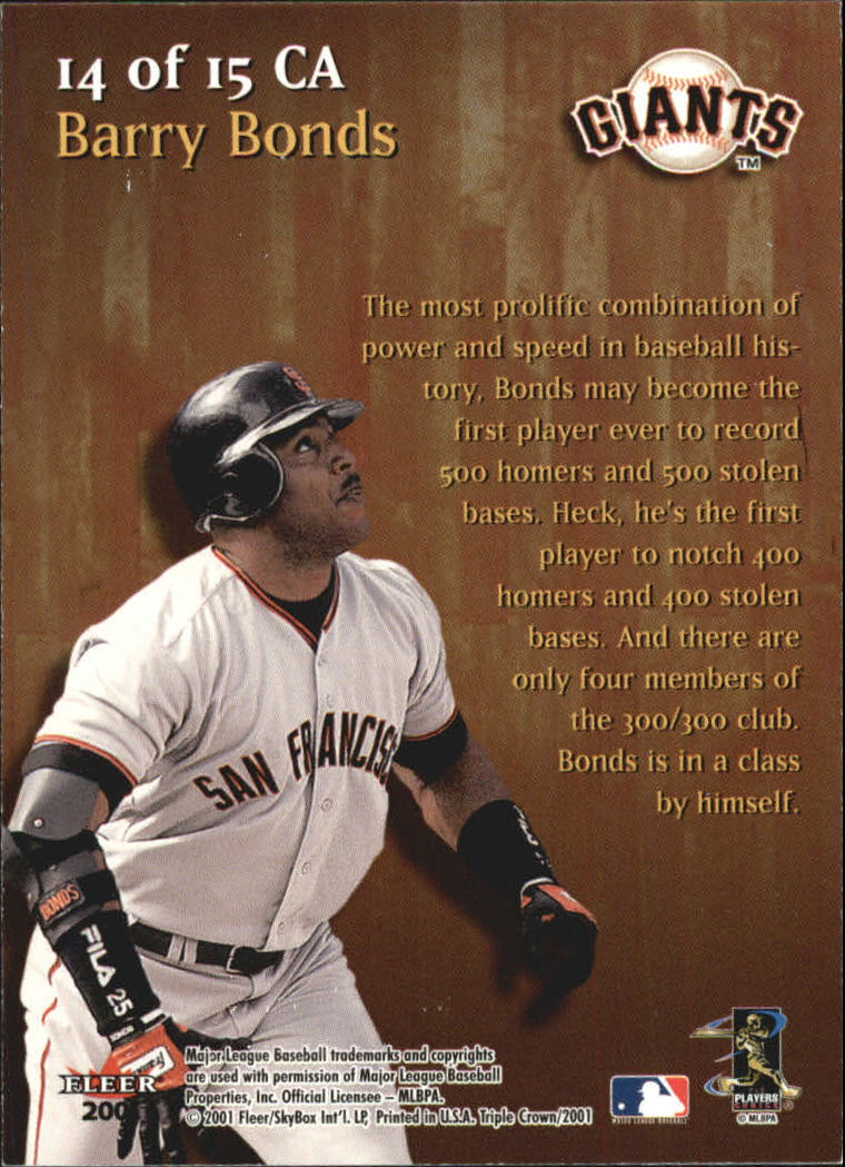 2001 Fleer Triple Crown Baseball "Insert and Parallel" Cards - Picture 15 of 39