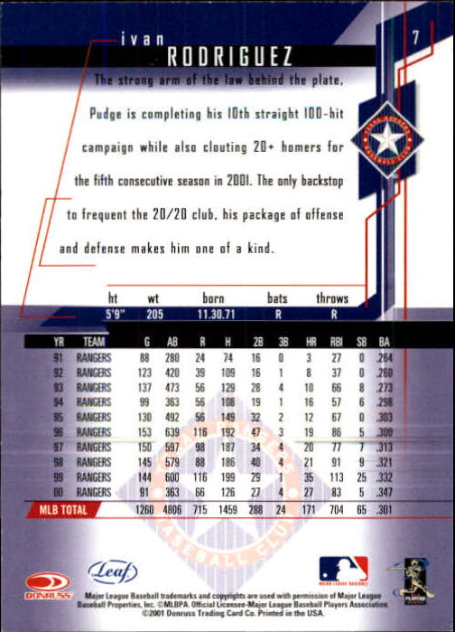 2001 Leaf Rookies and Stars Baseball "Main Set" Base Cards #1 to #300 - Picture 15 of 281