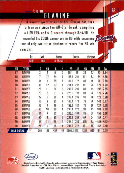 2001 Leaf Rookies and Stars Baseball "Main Set" Base Cards #1 to #300 - Picture 127 of 281