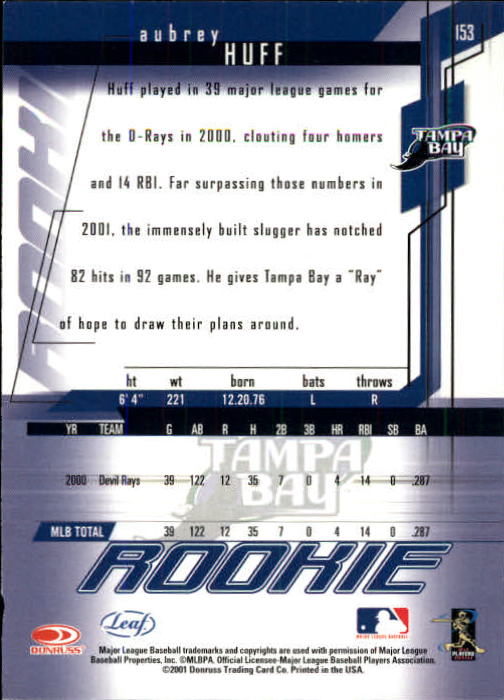 2001 Leaf Rookies and Stars Baseball "Main Set" Base Cards #1 to #300 - Picture 237 of 281
