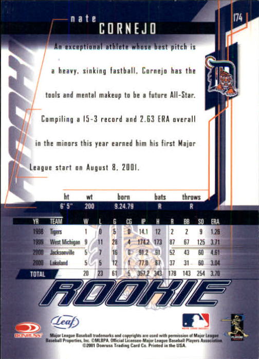 2001 Leaf Rookies and Stars Baseball "Main Set" Base Cards #1 to #300 - Picture 251 of 281