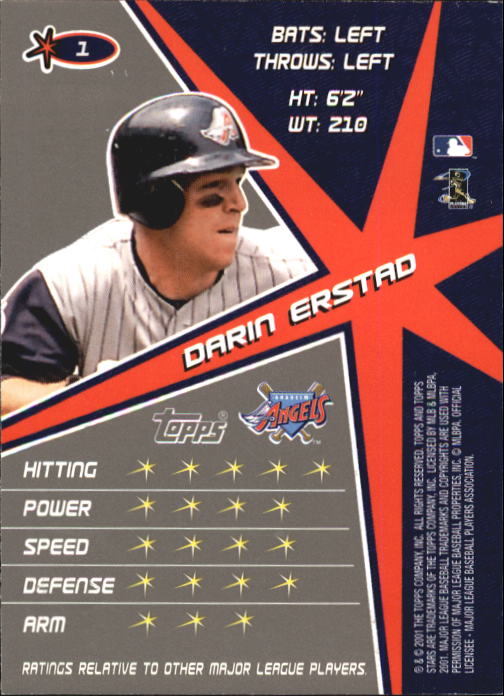 2001 Topps Stars Baseball - Picture 3 of 301