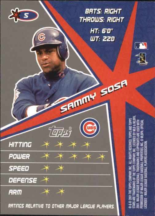 2001 Topps Stars Baseball - Picture 7 of 301