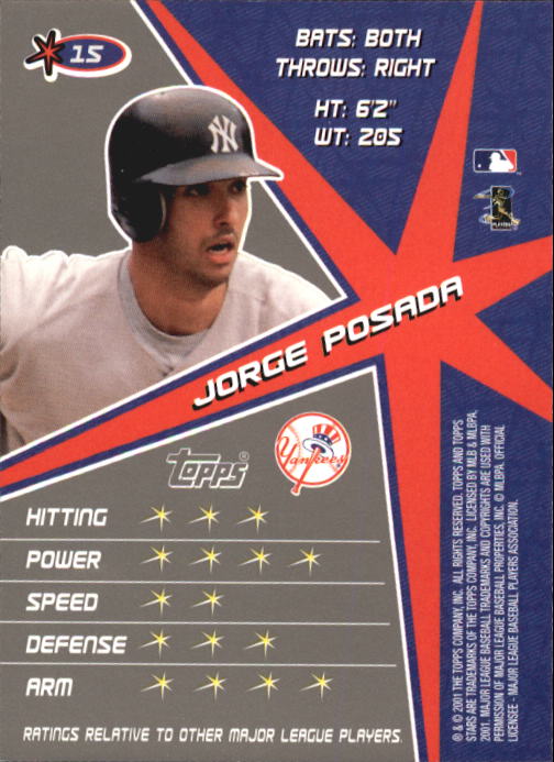 2001 Topps Stars Baseball - Picture 23 of 301