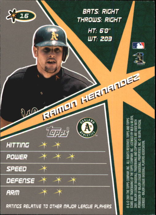 2001 Topps Stars Baseball - Picture 25 of 301