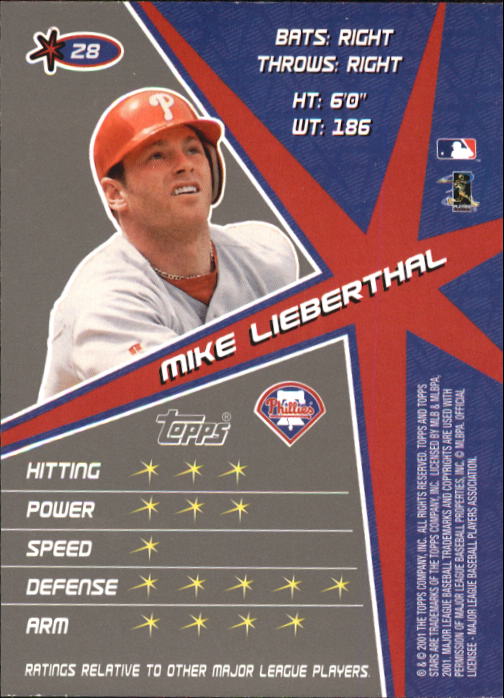 2001 Topps Stars Baseball - Picture 45 of 301