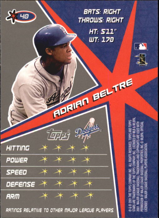 2001 Topps Stars Baseball - Picture 61 of 301