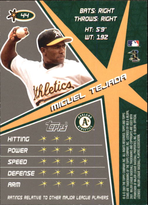 2001 Topps Stars Baseball - Picture 67 of 301