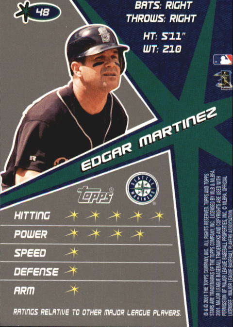 2001 Topps Stars Baseball - Picture 75 of 301