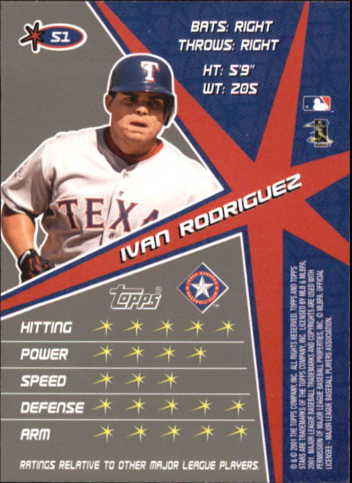 2001 Topps Stars Baseball - Picture 81 of 301