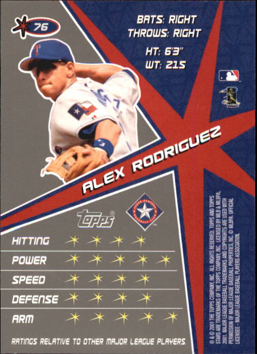 2001 Topps Stars Baseball - Picture 117 of 301