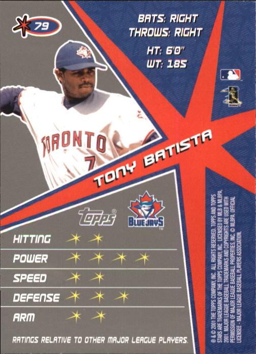 2001 Topps Stars Baseball - Picture 121 of 301