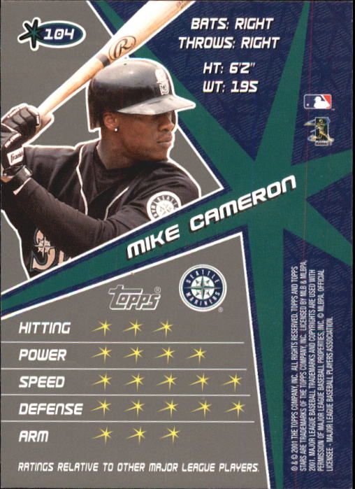2001 Topps Stars Baseball - Picture 161 of 301