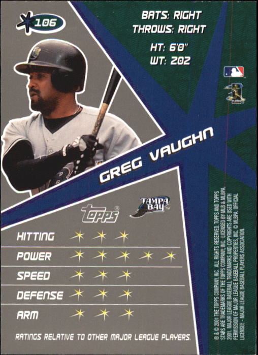 2001 Topps Stars Baseball - Picture 163 of 301